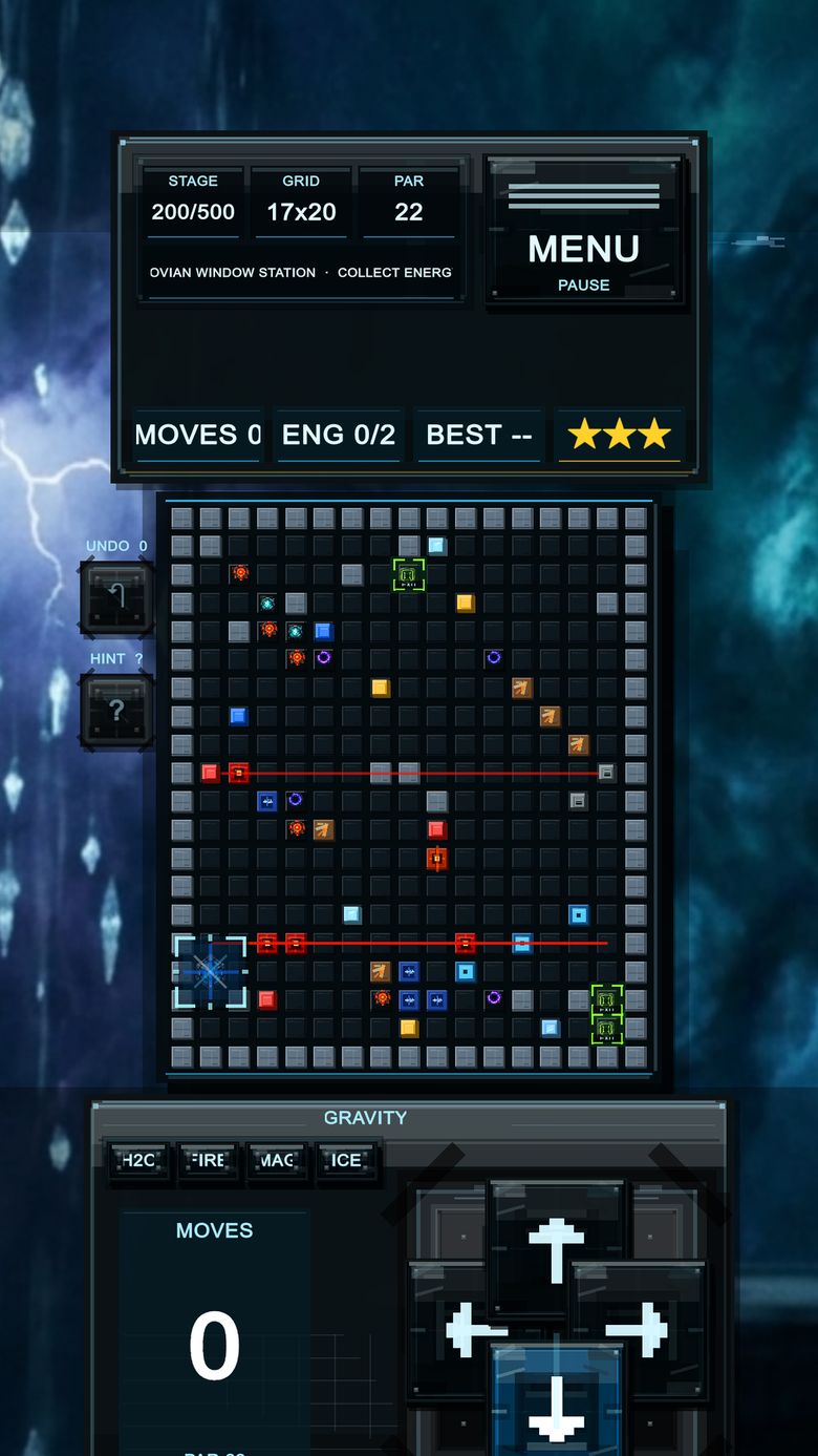 Gravity Station on Android: Expanded board