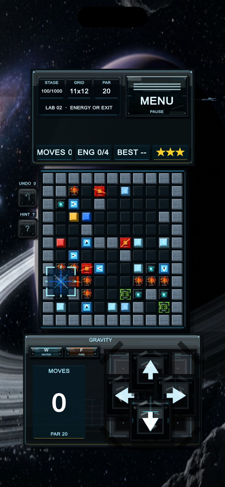 Gravity Station on iPhone: Stage 100